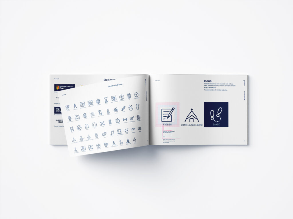 WHAT associates Brand guidelines for St Jo's College Ipswich 