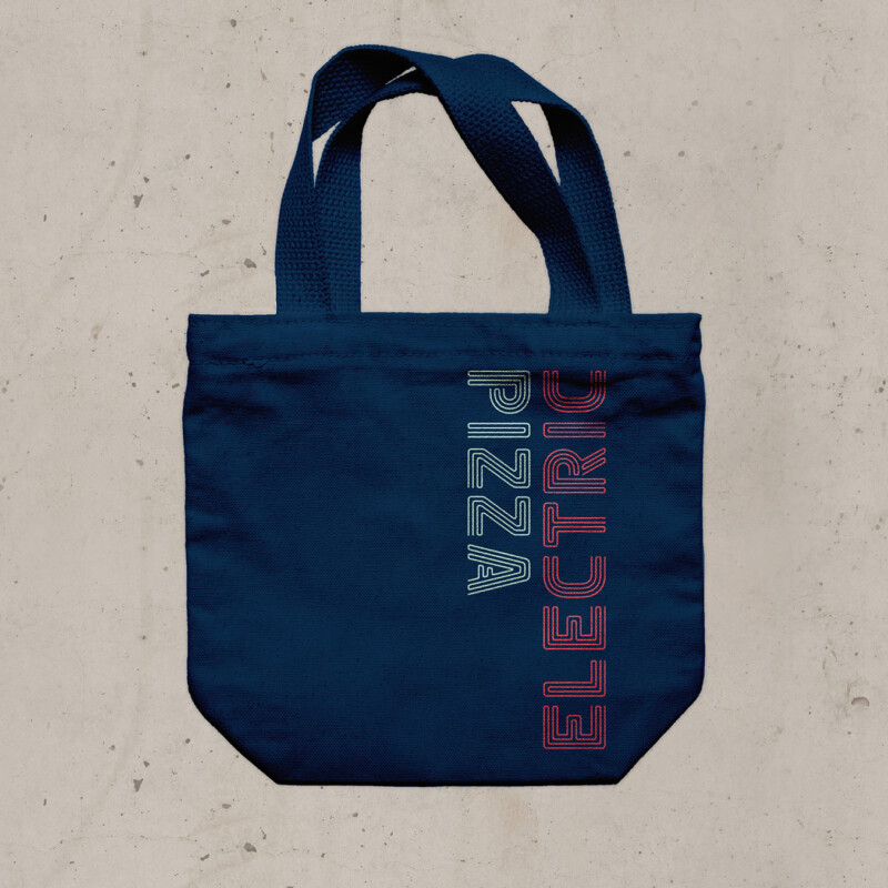 PizzaElectric shopping bags - eco inks and 100% organic cotton