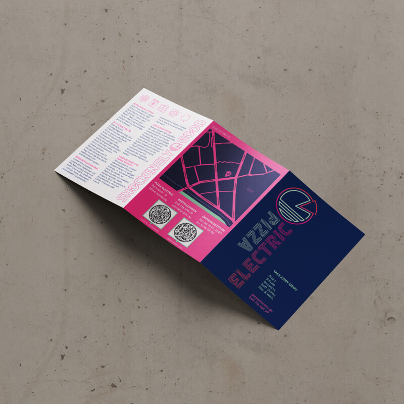 PizzaElectric takeaway menu recycled stock and pdf versions available