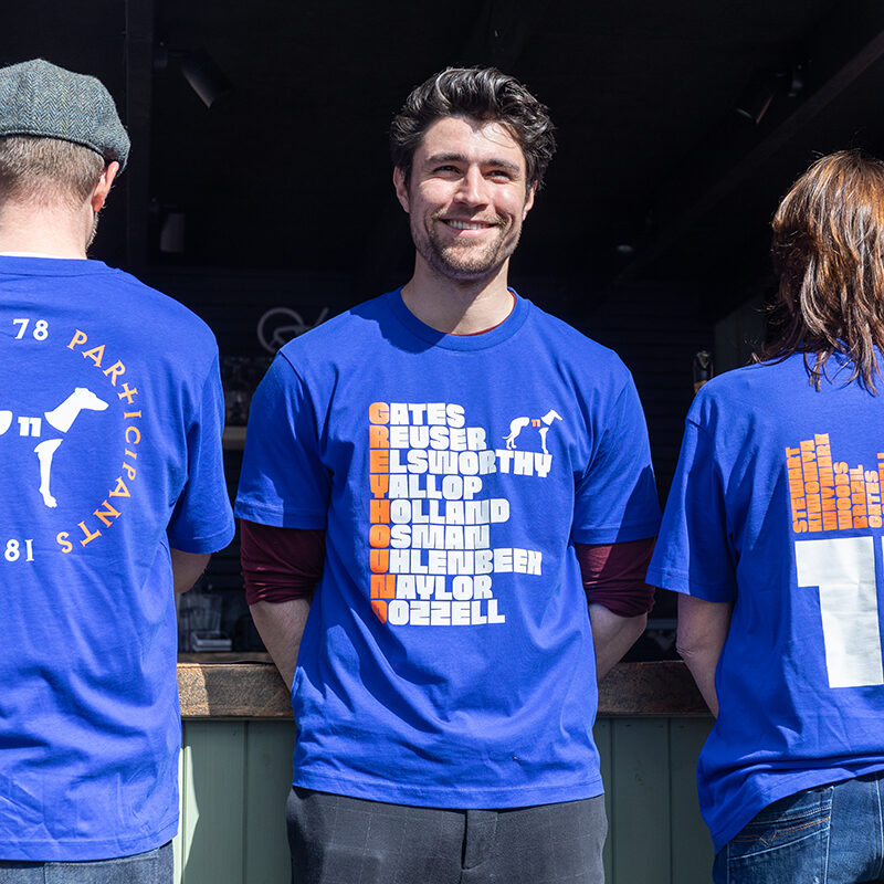 T-shirts raising money for Motor Neurone Disease (MND) Association